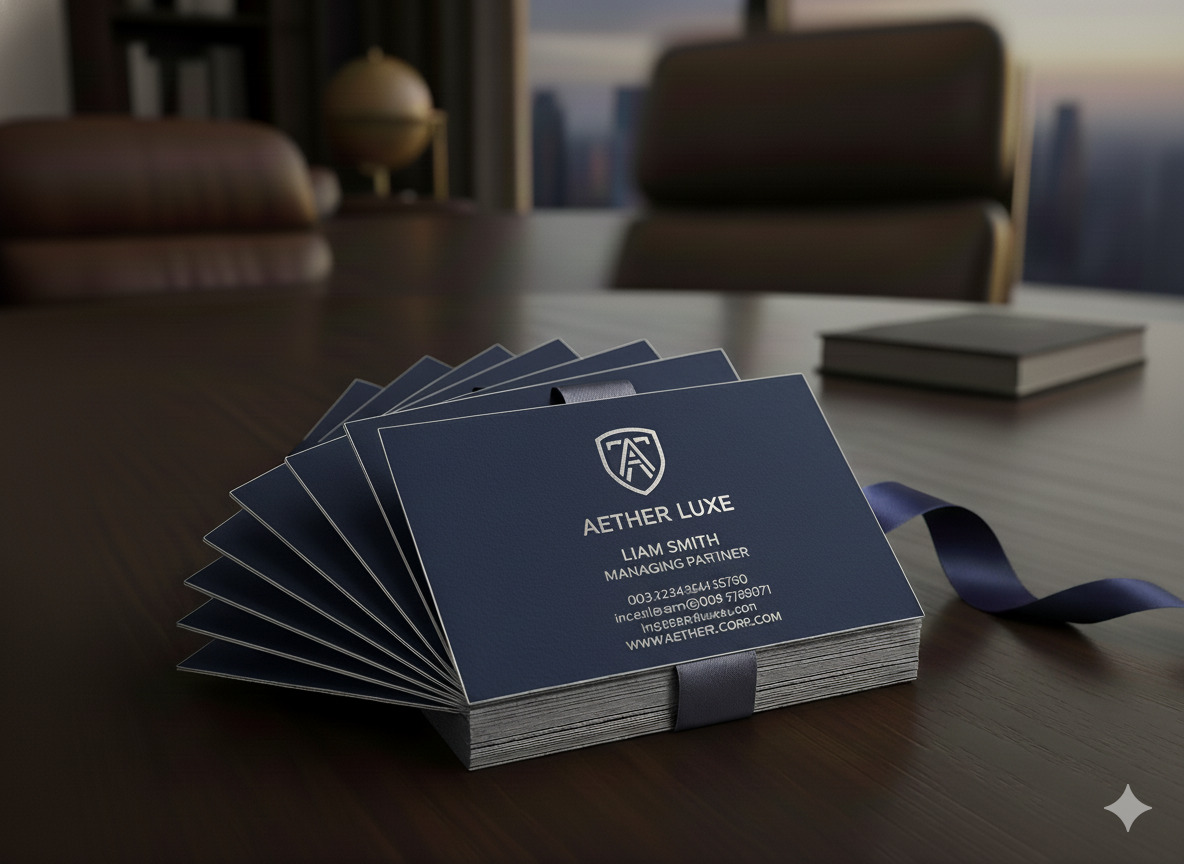 Business cards with deep embossing